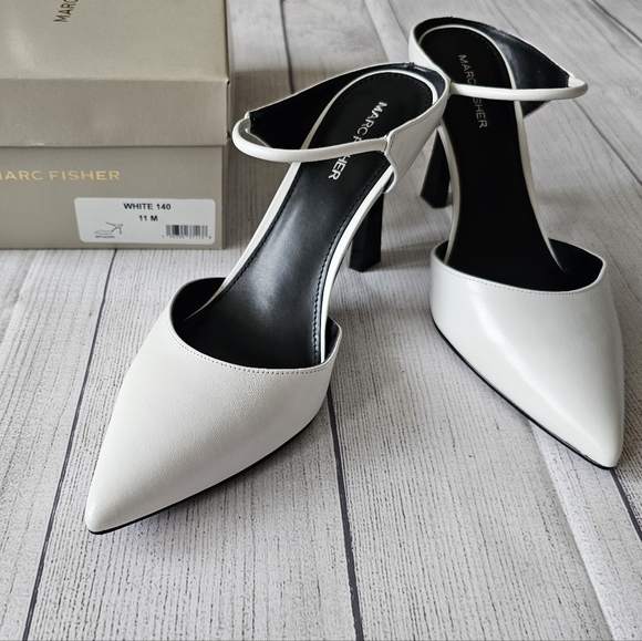 Marc Fisher Women's White Slingback Heels Size 11 Women - Picture 13 of 13